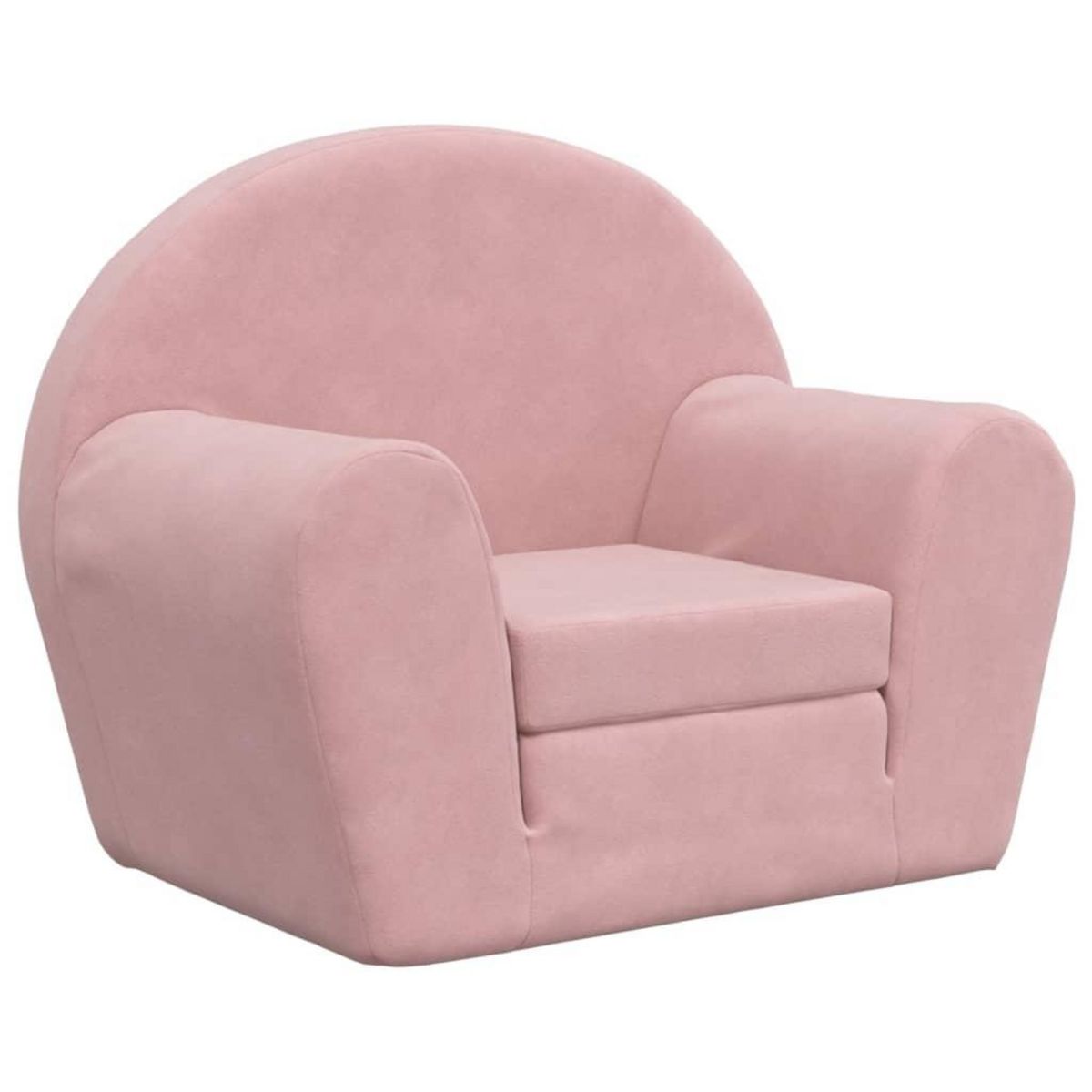 VIDAXL Canape-lit pour enfants rose peluche douce