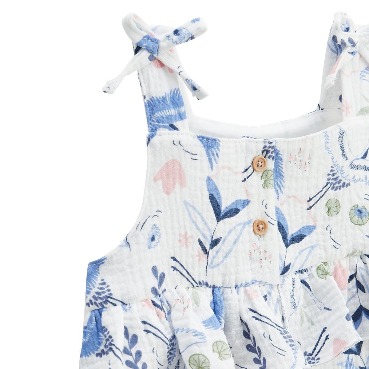 Petit Béguin Barboteuse bébé + chapeau en gaze de coton Tiana