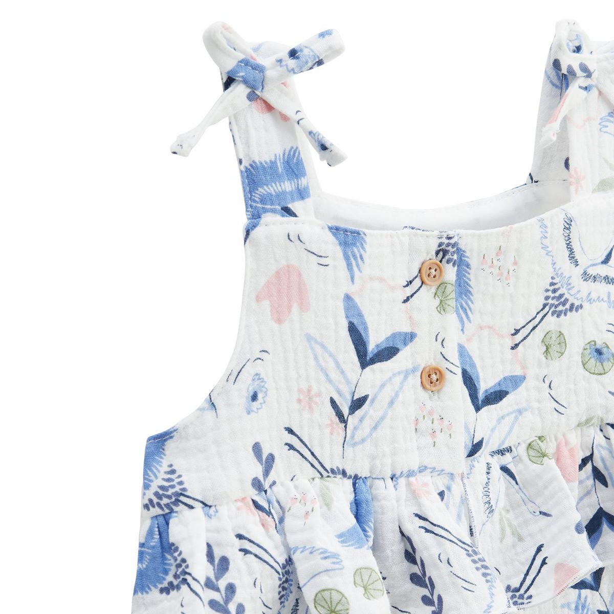 Petit Béguin Barboteuse bébé + chapeau en gaze de coton Tiana