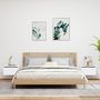 Voir la diapositive 3 : VIDAXL Tables de chevet murales avec lumieres LED 2 pcs blanc