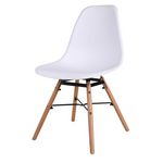 DIVERS Lot de 4 Chaises Jena structure en métal et pied en bois. Coloris disponibles : Noir, Blanc