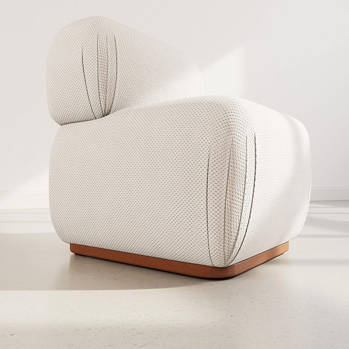 LISA DESIGN Penelope - module d'assise en velours texturé