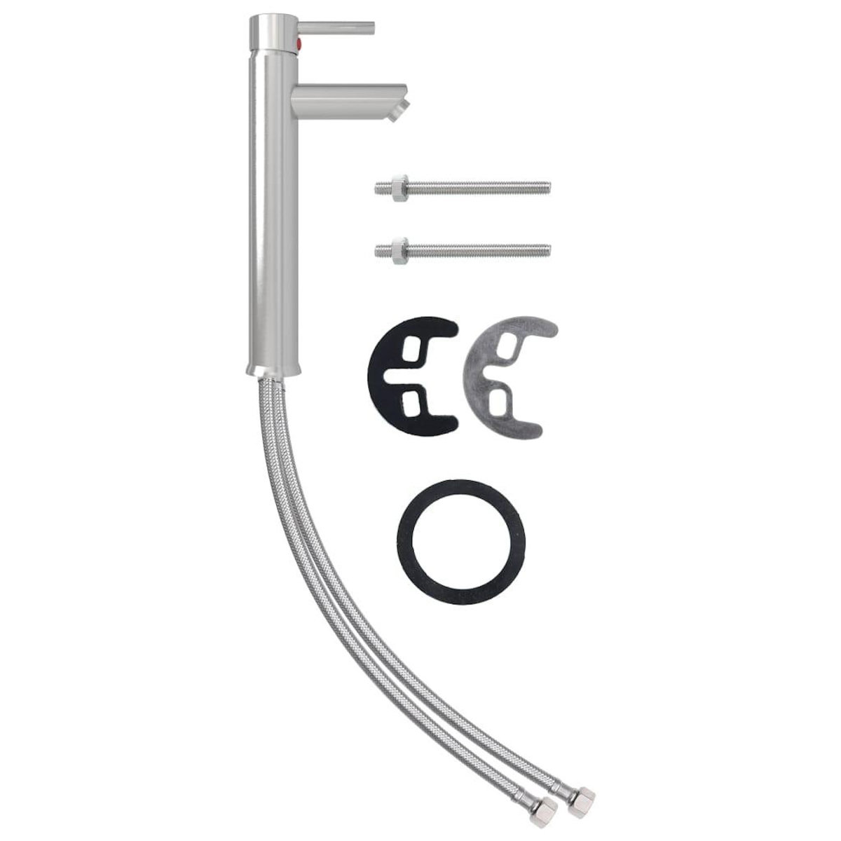 VIDAXL Mitigeur de salle de bain Nickel 12x30 cm