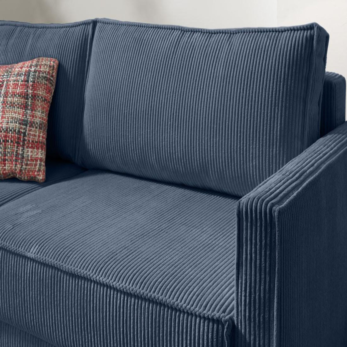 LISA DESIGN Charlie - canapé 3 places convertible avec coffre - en velours côtelé