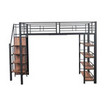 MERAX Lit mezzanine. Coloris disponibles : Noir