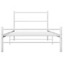 Voir la diapositive 3 : VIDAXL Cadre de lit sans matelas blanc metal 90x200 cm