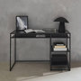 Voir la diapositive 3 : SWEEEK Bureau avec casiers et deux étagères en métal noir 120cm - INDUSTRIELLE