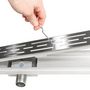 Voir la diapositive 3 : tectake Caniveau de douche en acier inoxydable gris