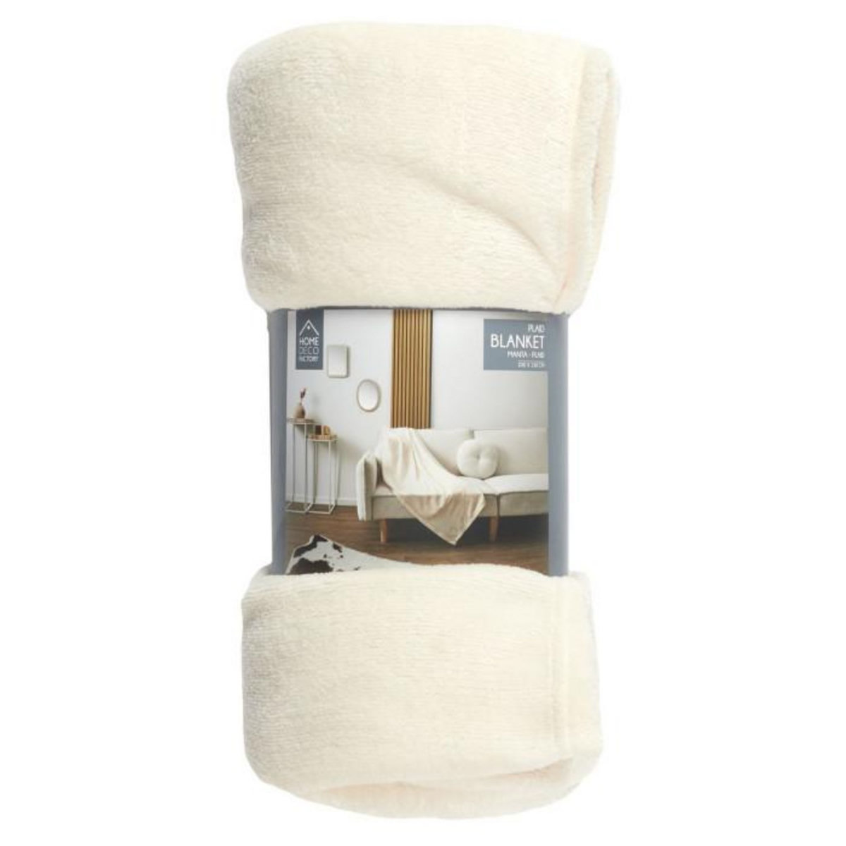 Paris Prix Plaid Microfibre  Roméo  150x200cm Crème