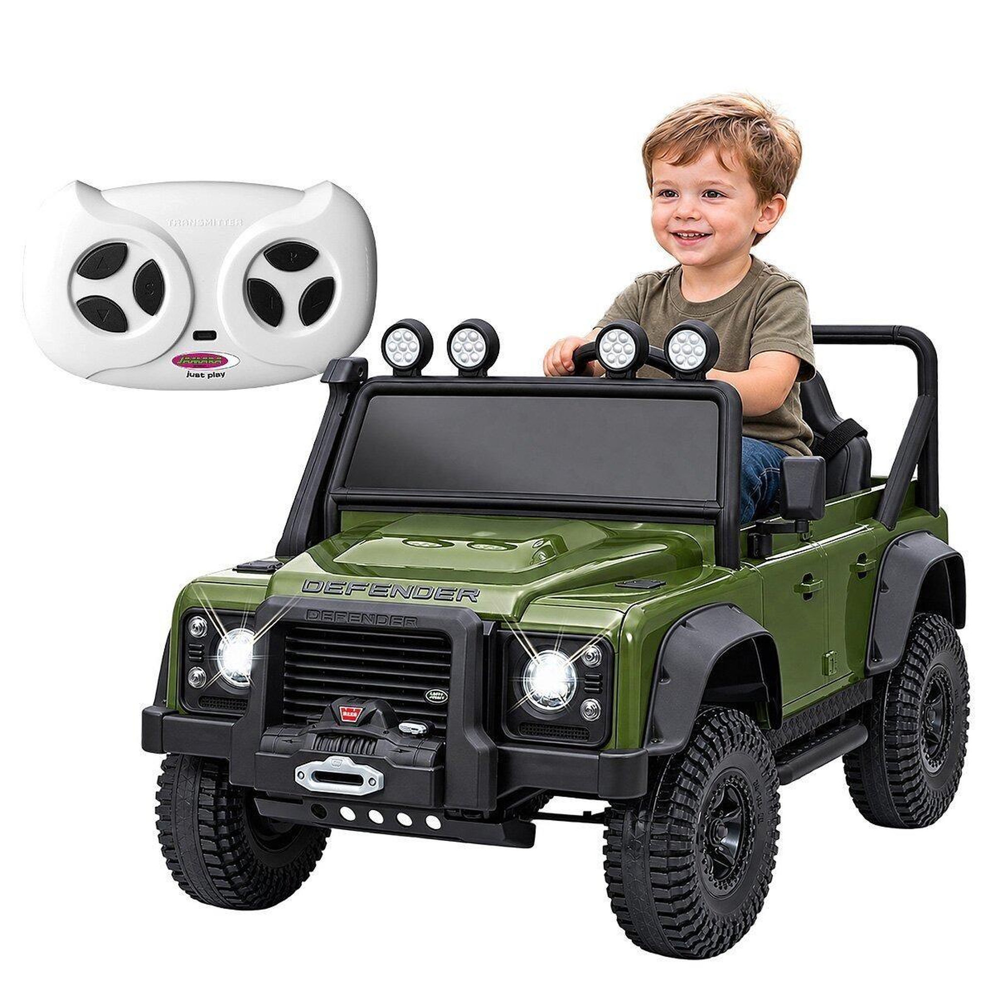 Voir la diapositive 3 : Jamara Ride-on land rover defender 110 svx vert 2,4ghz li-power 12.6
