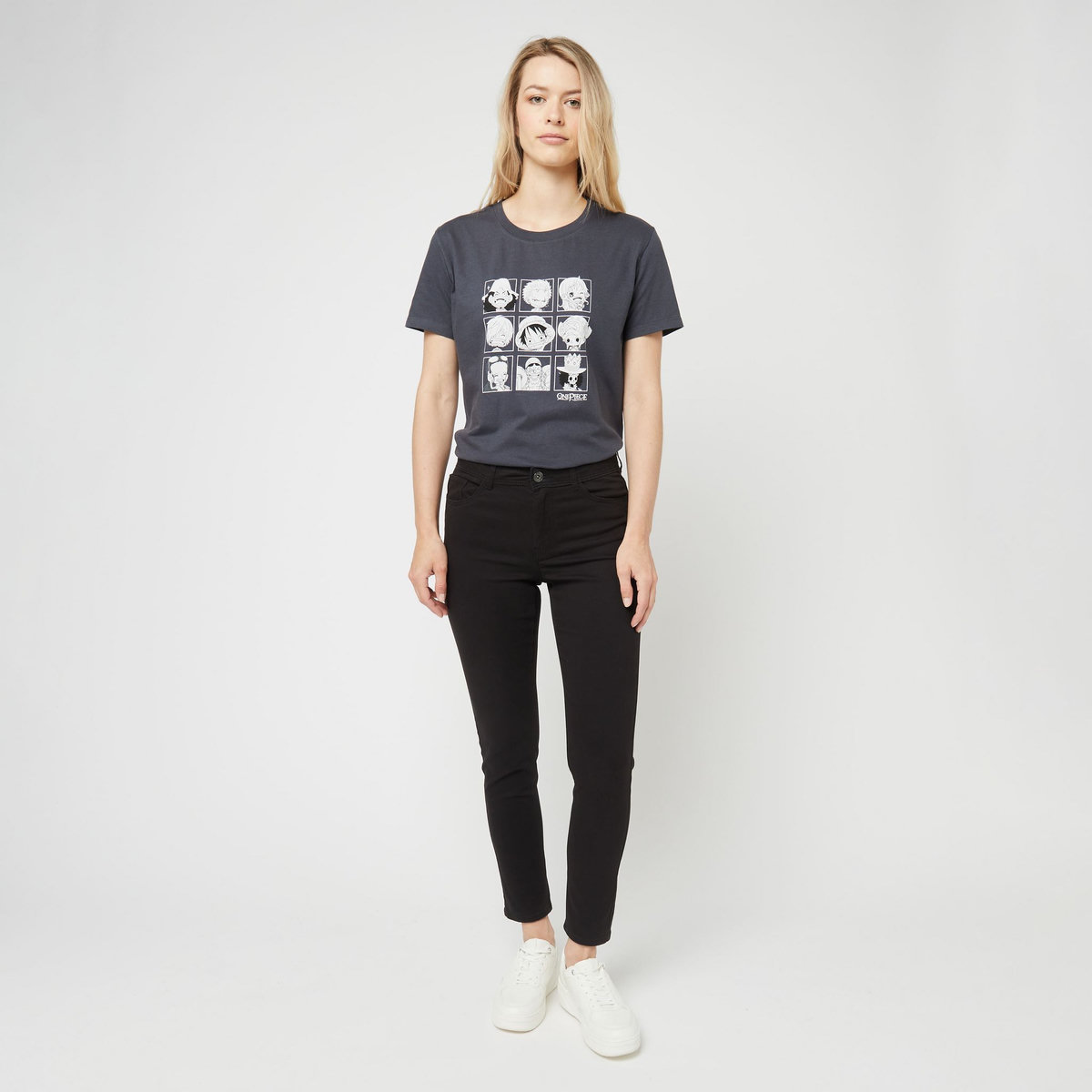 INEXTENSO Pantalon noir uni femme