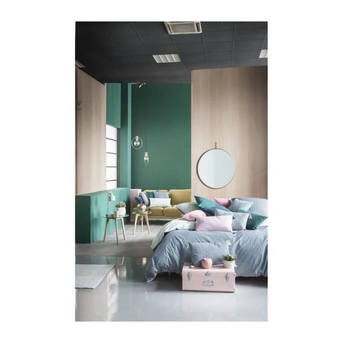 Home collection Parure housse de couette 100%coton 3pcs 260x240cm jungle dream