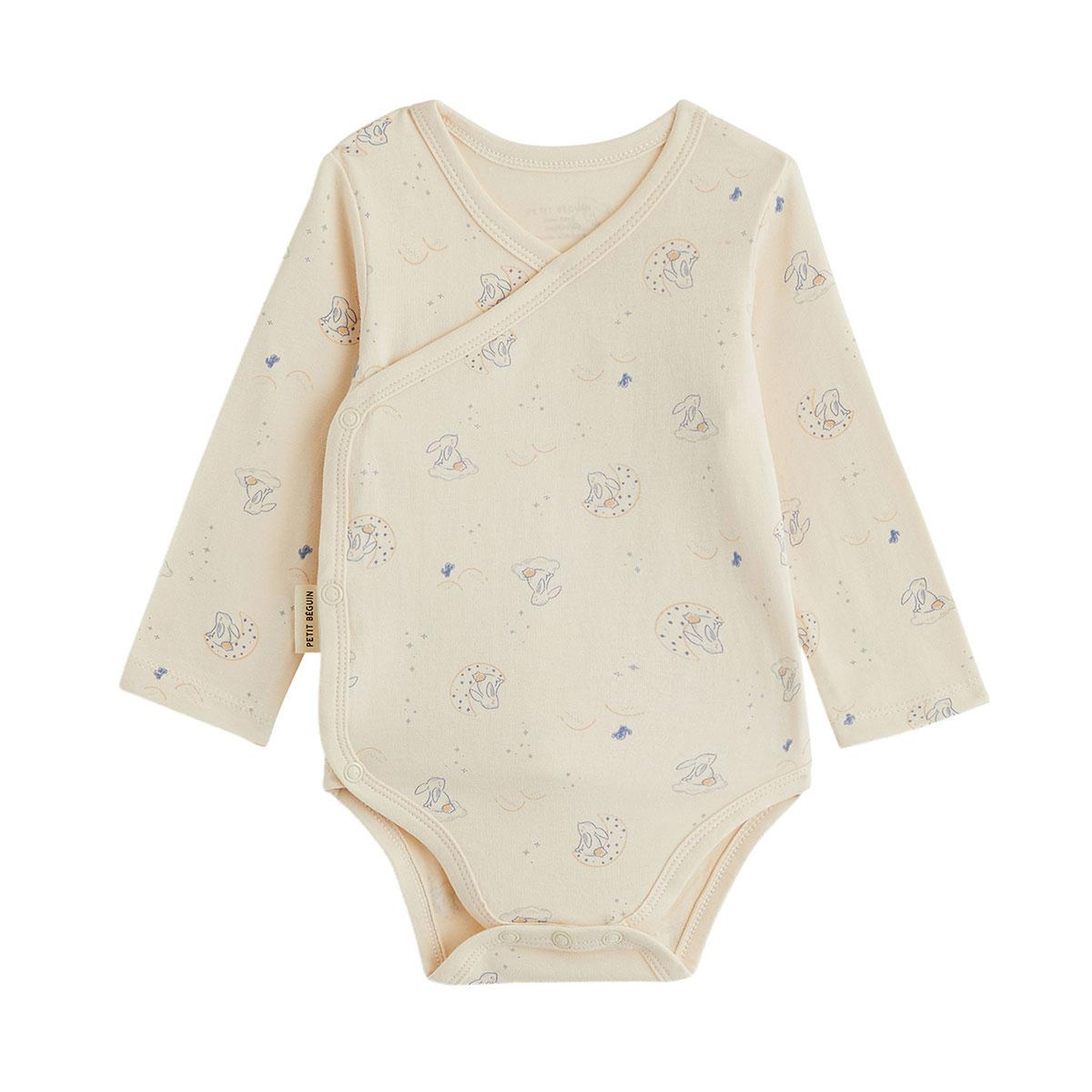Voir la diapositive 4 : PETIT BEGUIN Lot de 2 bodies bébé manches longues ouverture croisée voix lactée