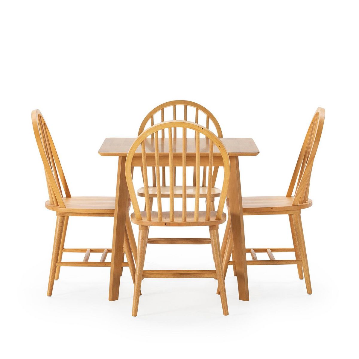 VS VENTA-STOCK Ensemble table 80x80 cm et 4 chaises de salle à manger en Clarck Chêne