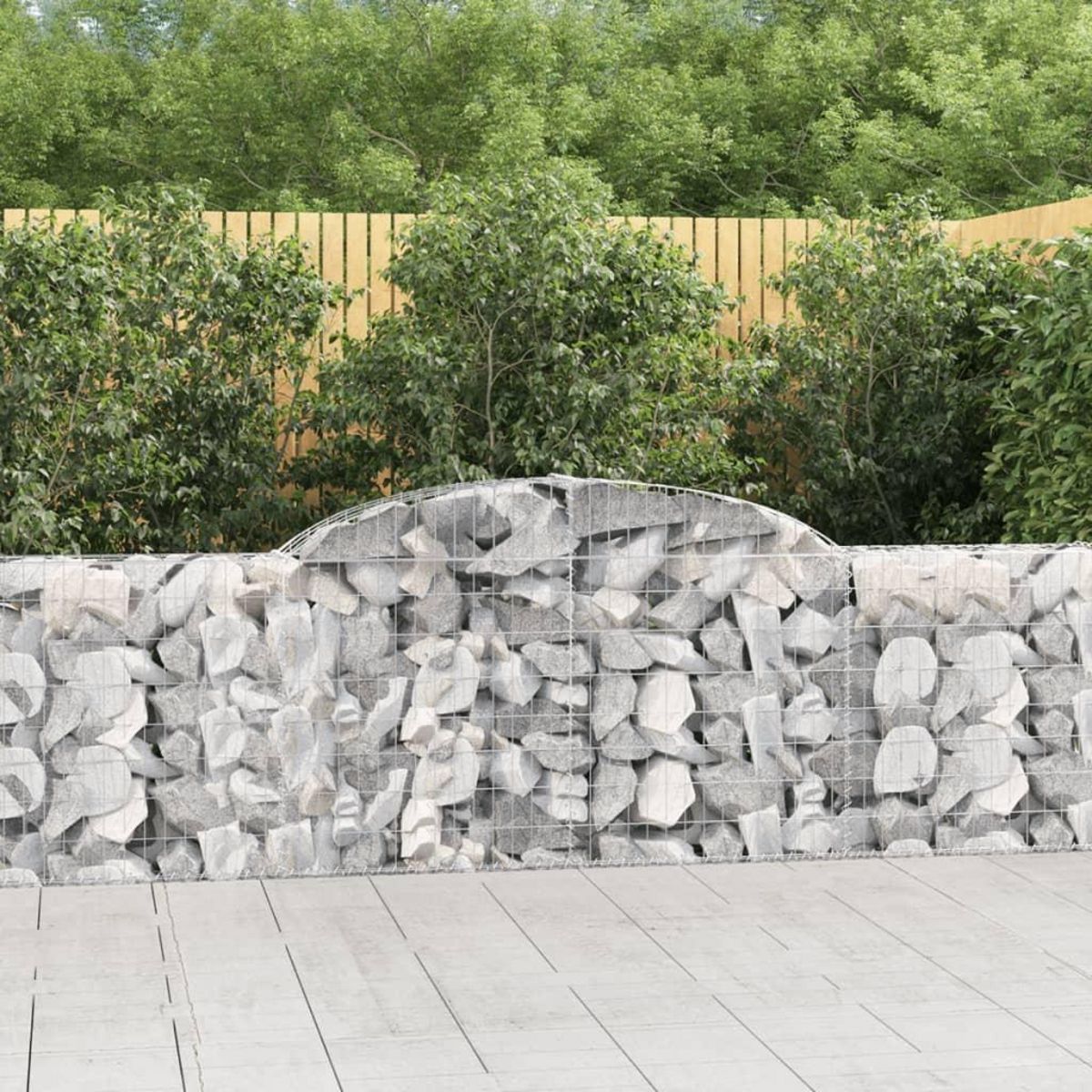 VIDAXL Paniers a gabions arques 4 pcs 300x30x80/100 cm fer galvanise