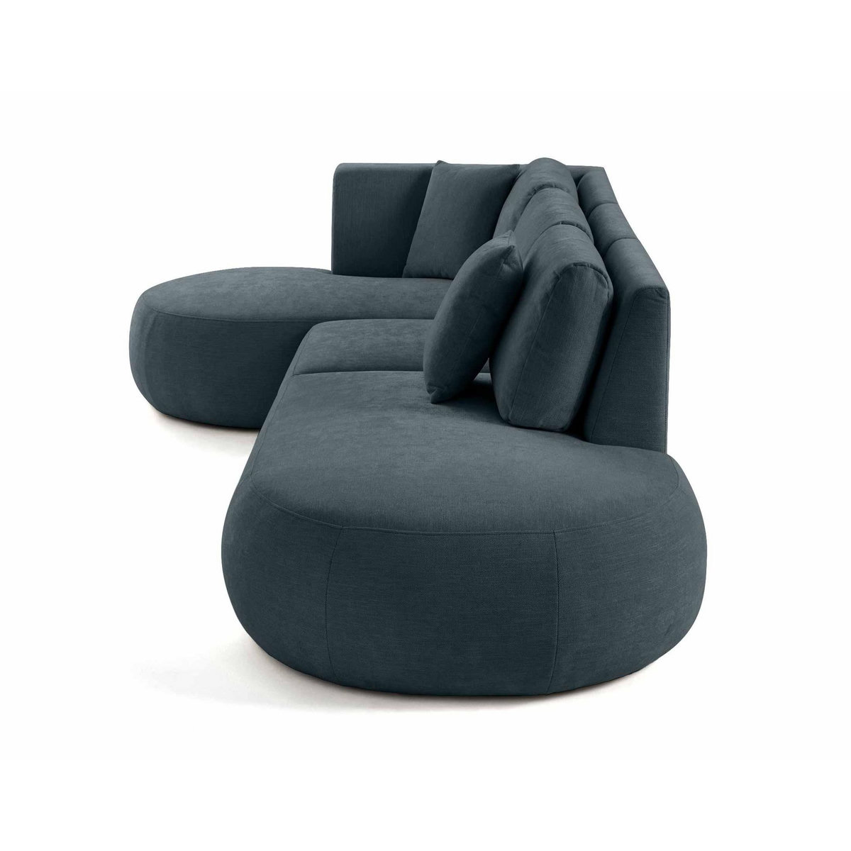 LISA DESIGN Santorini - canapé modulable d'angle gauche - 5 places - en tissu texturé