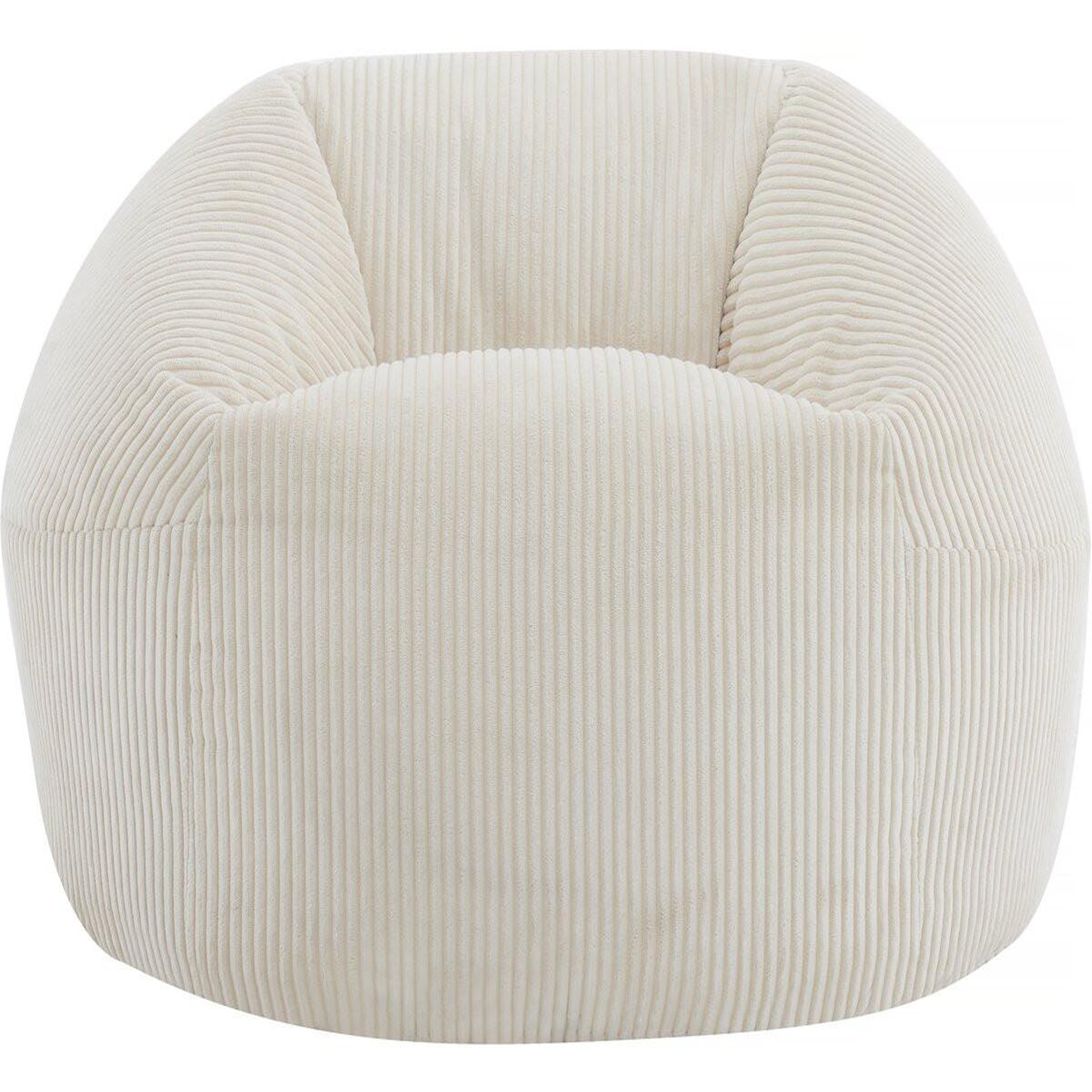 Habitat et Jardin Pouf en velours côtelé   cusco  - 80 x 74 x 49 cm - beige