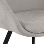 Voir la diapositive 6 : TOILINUX Lot de 2 fauteuils de table Maxine en tissu - Gris