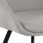 Voir la diapositive 6 : TOILINUX Lot de 2 fauteuils de table Maxine en tissu - Gris
