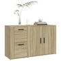 Voir la diapositive 4 : VIDAXL Buffet Chene sonoma 100x33x59,5 cm Bois d'ingenierie