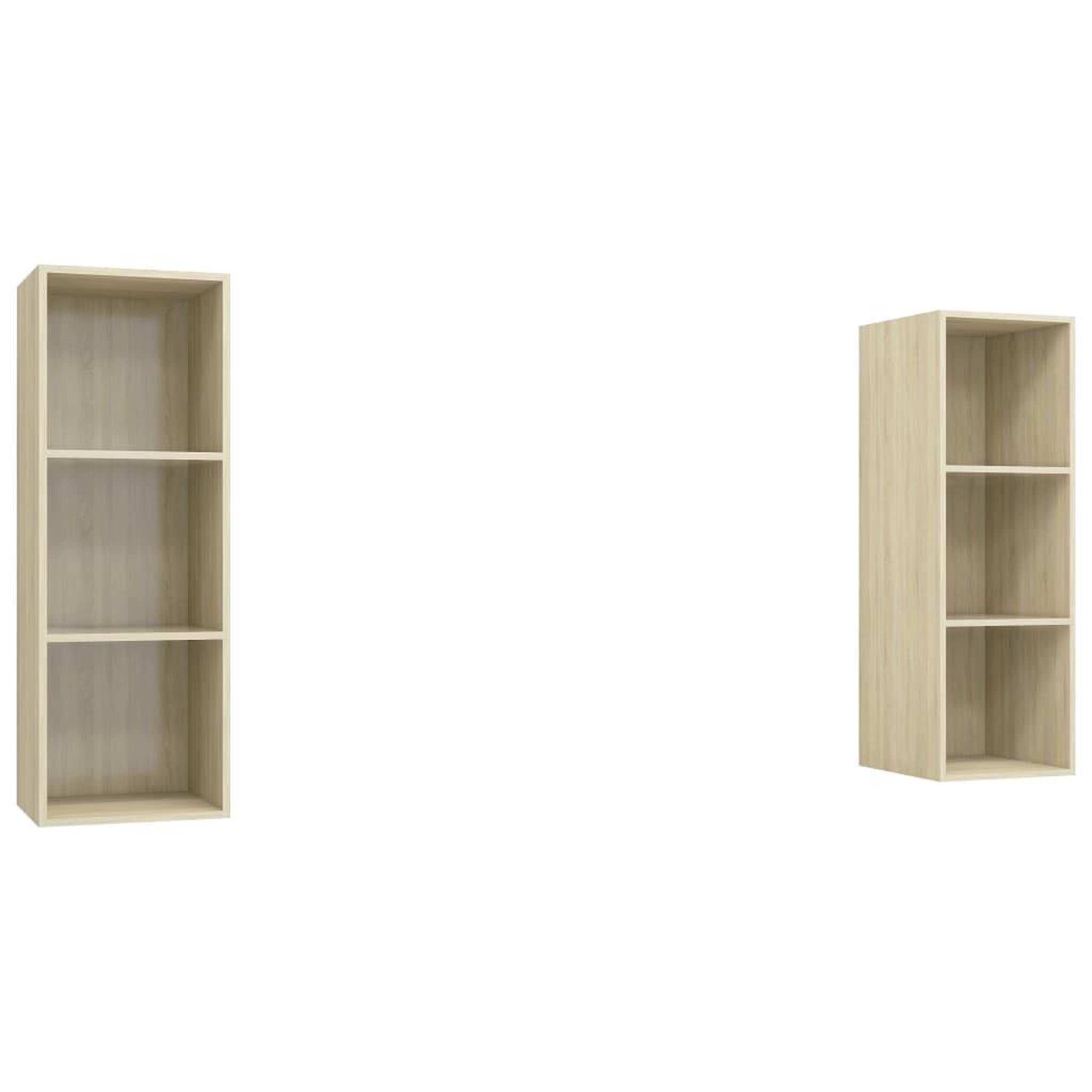 Voir la diapositive 2 : VIDAXL Meubles TV muraux 2 pcs Chene sonoma Bois d'ingenierie