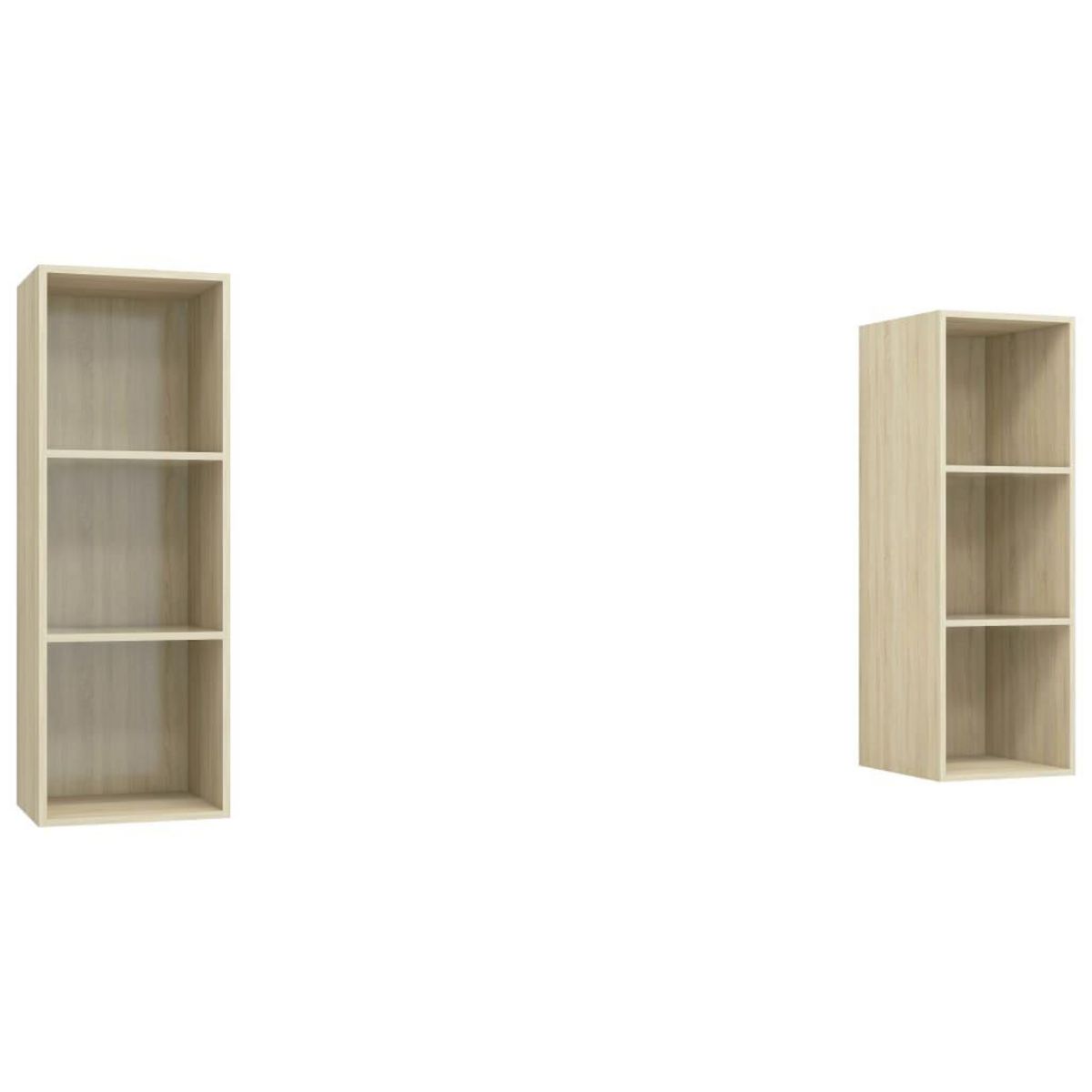 VIDAXL Meubles TV muraux 2 pcs Chene sonoma Bois d'ingenierie