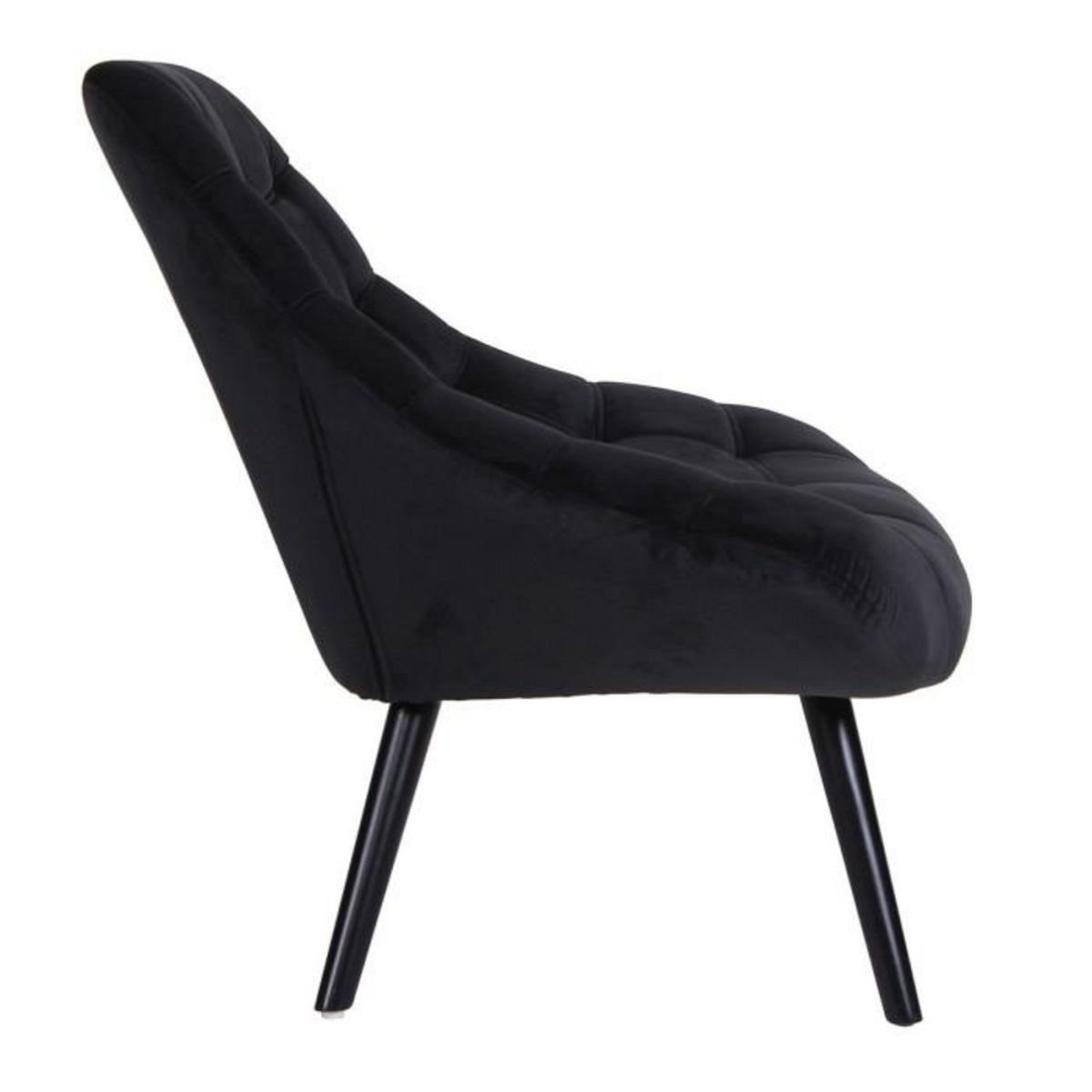 Paris Prix Fauteuil Scandinave en Velours  Johan  102cm Noir
