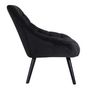 Voir la diapositive 3 : Paris Prix Fauteuil Scandinave en Velours  Johan  102cm Noir