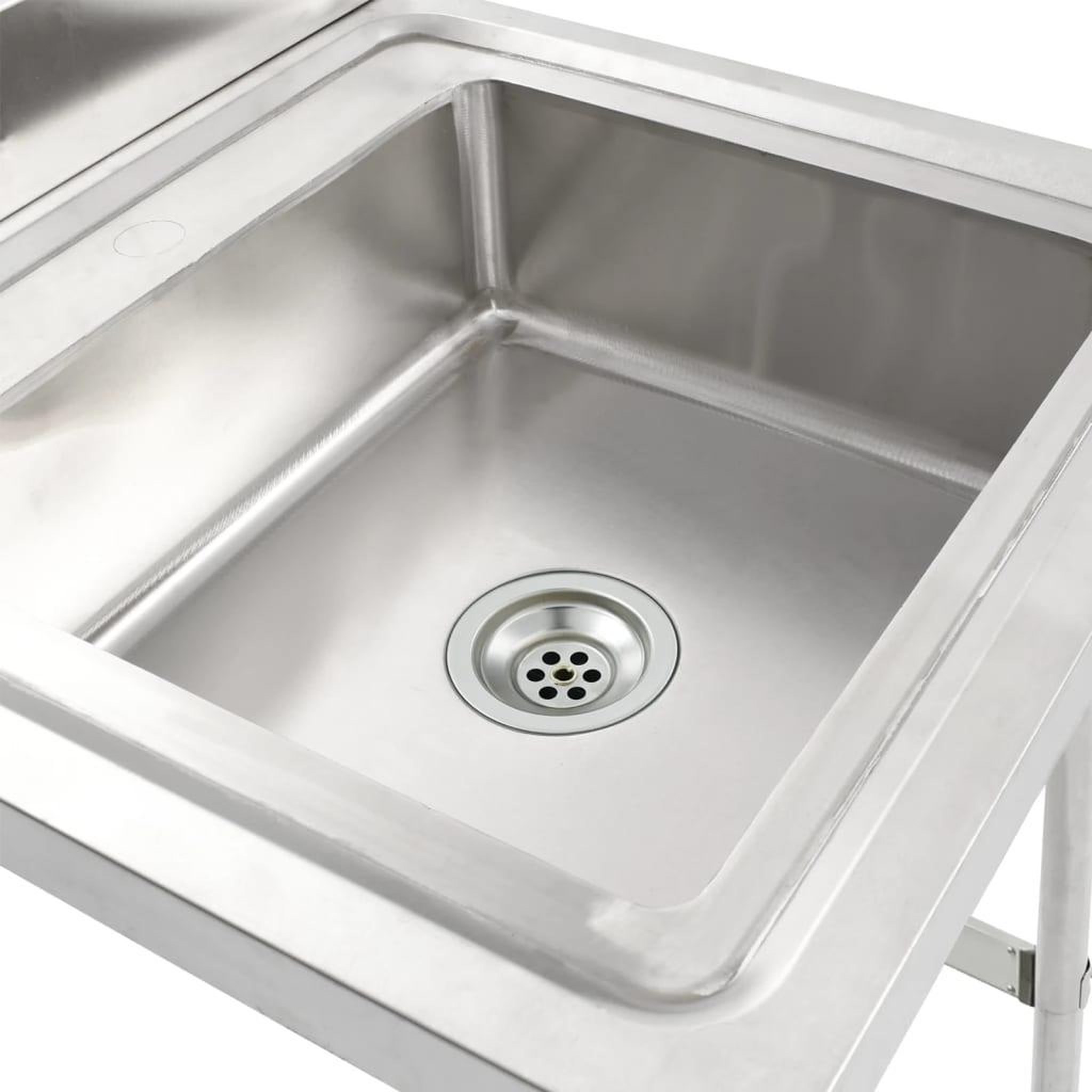 Voir la diapositive 4 : VIDAXL Evier de cuisine seul lavabo acier inoxydable