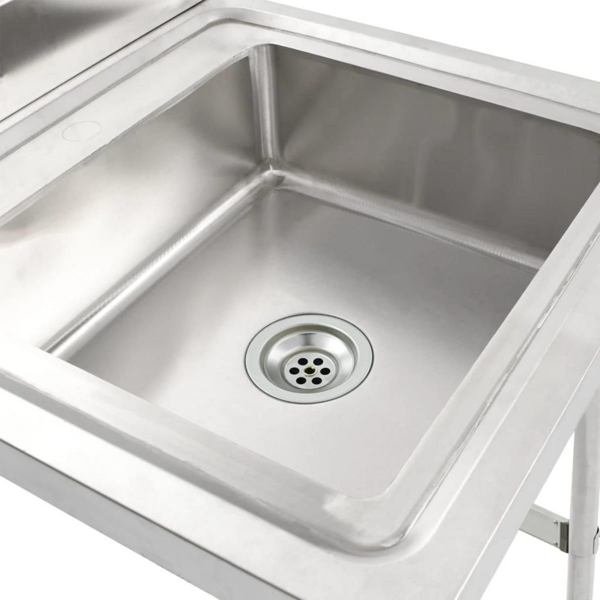 VIDAXL Evier de cuisine Seul lavabo Acier inoxydable