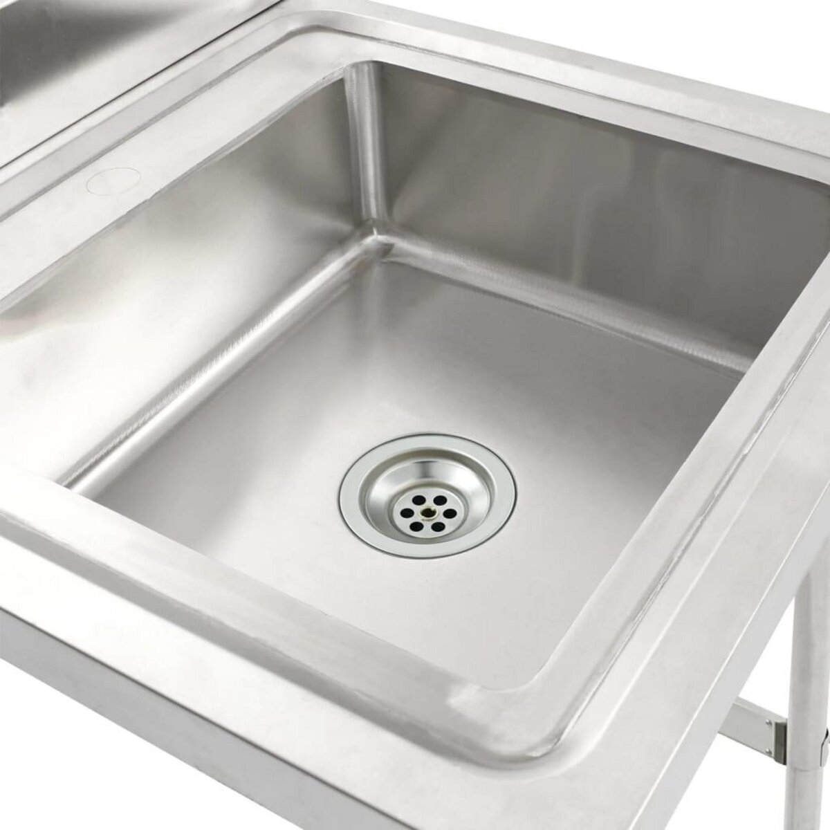 VIDAXL Evier de cuisine Seul lavabo Acier inoxydable