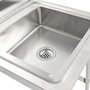 Voir la diapositive 4 : VIDAXL Evier de cuisine Seul lavabo Acier inoxydable
