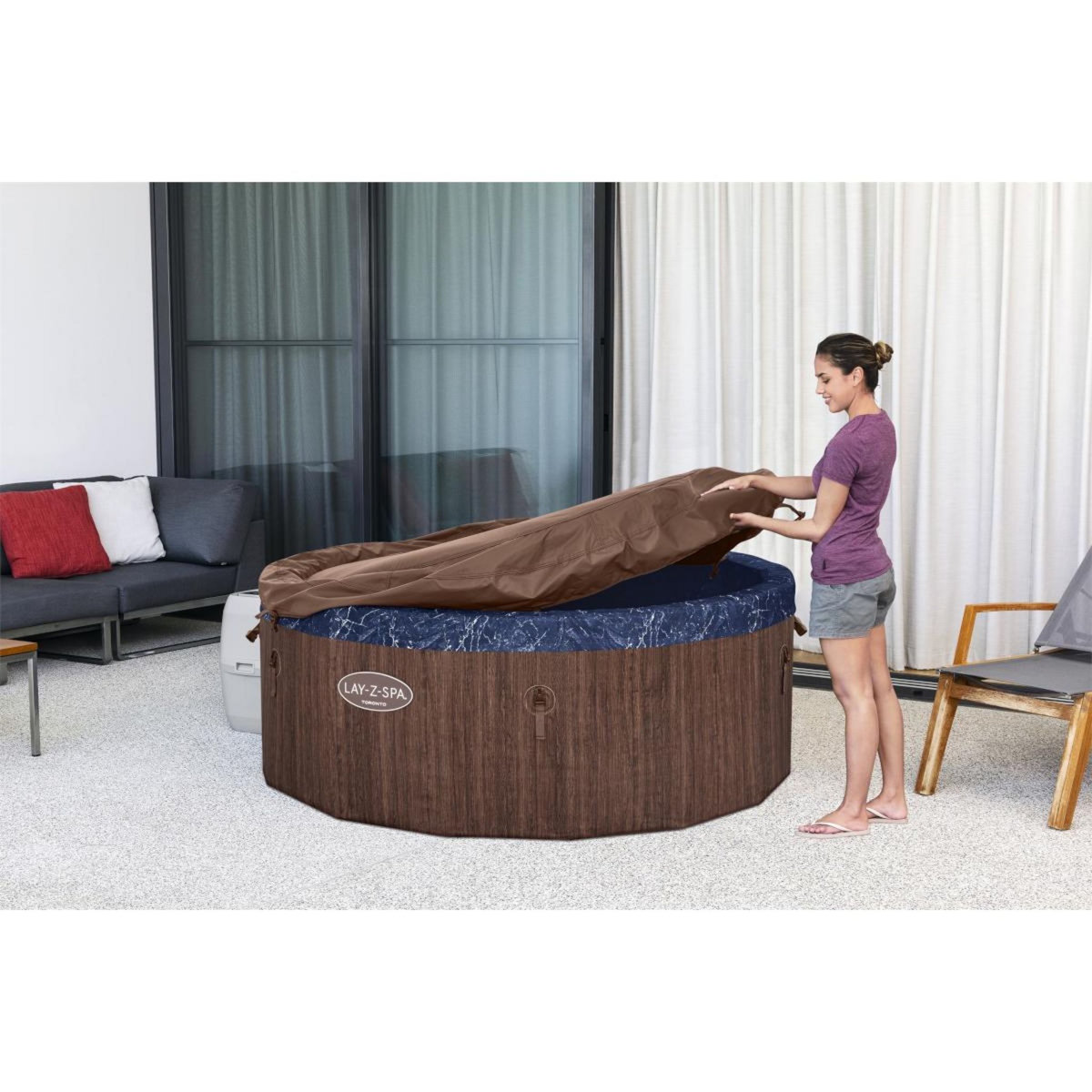 BESTWAY Spa gonflable toronto airjet plus avec contrôle à distance pour 5 à 7 personnes - 60163