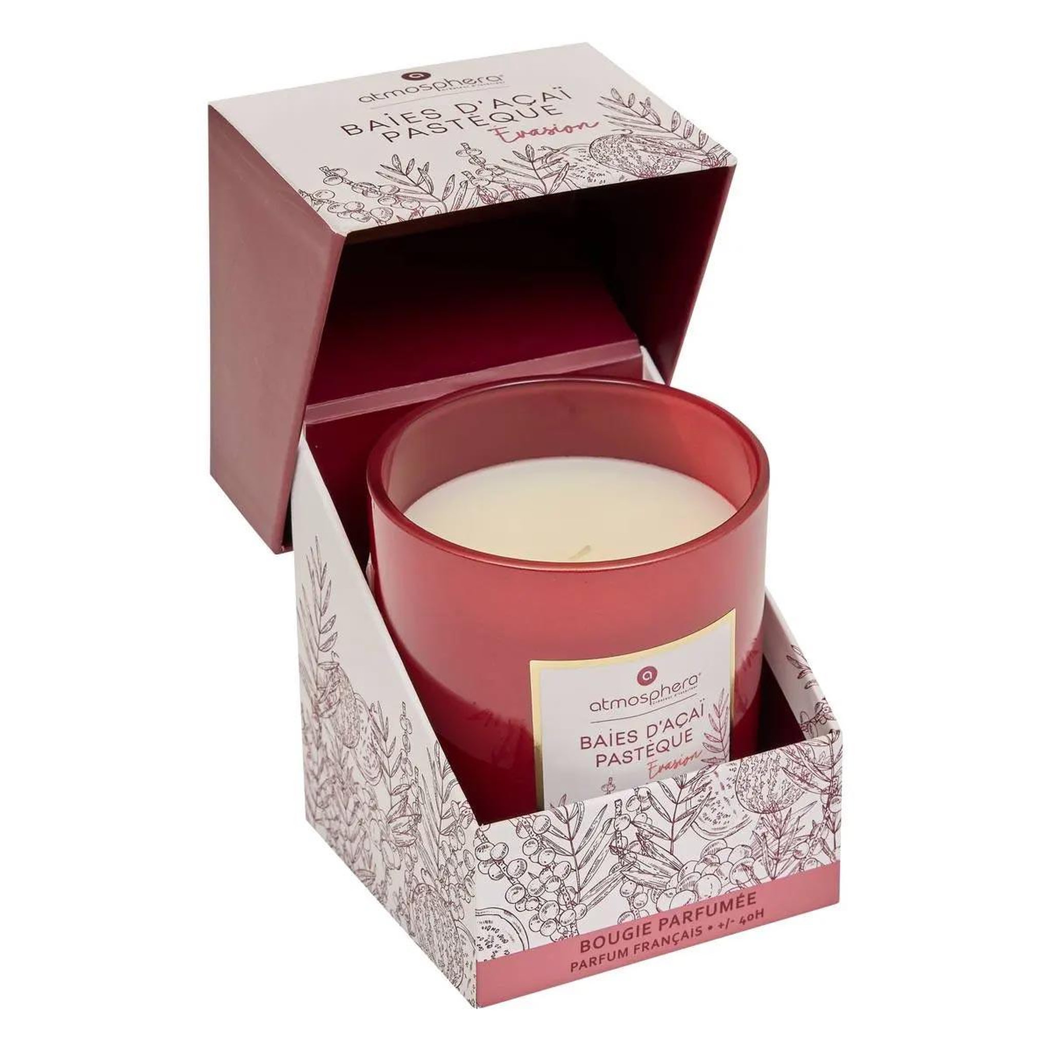 Voir la diapositive 2 : COMPTOIR DE LA BOUGIE Bougie parfumée  mael  190g baie d'acai & pastèque