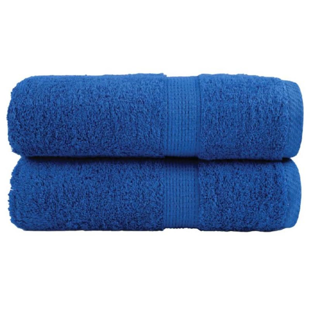 VIDAXL Serviettes de visage de qualité supérieure SOLUND 2 pcs bleu