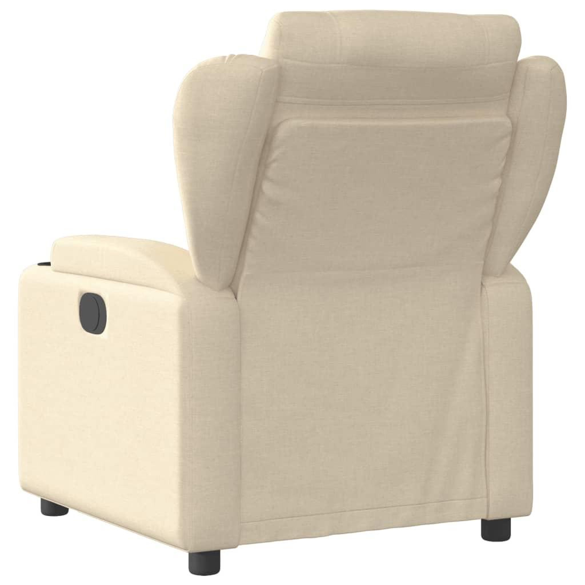Voir la diapositive 3 : VIDAXL Fauteuil inclinable Creme Tissu