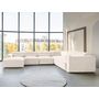 Voir la diapositive 2 : BEST MOBILIER Felix - canapé modulable panoramique d'angle droit 7 places en tissu texturé