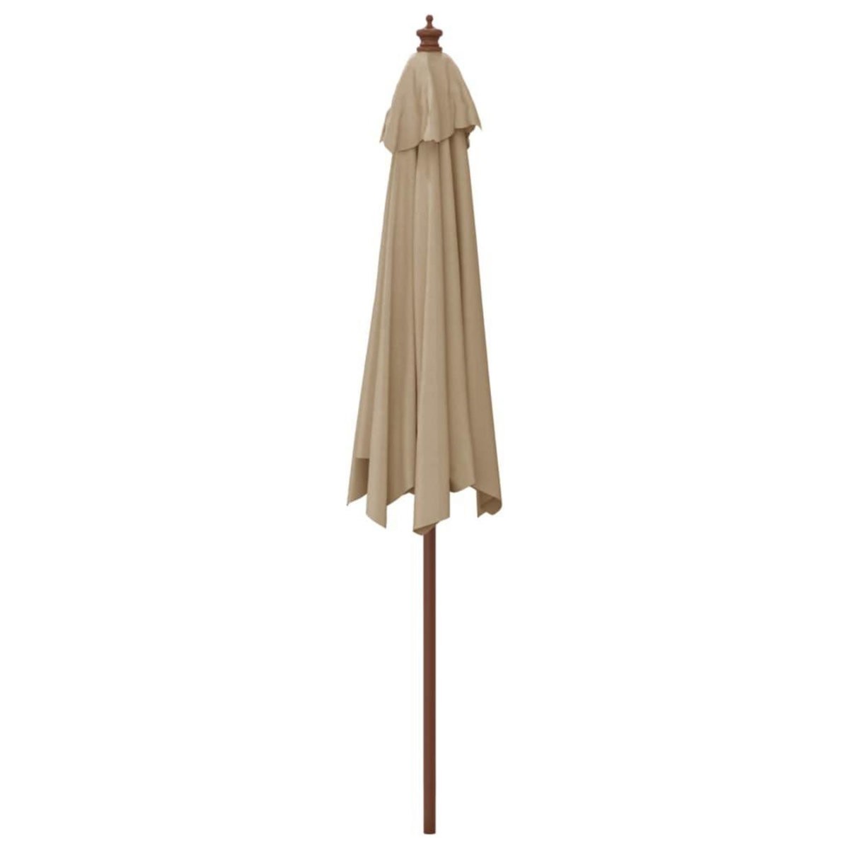 VIDAXL Parasol de jardin avec mat en bois taupe 299x240 cm