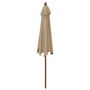 Voir la diapositive 5 : VIDAXL Parasol de jardin avec mat en bois taupe 299x240 cm