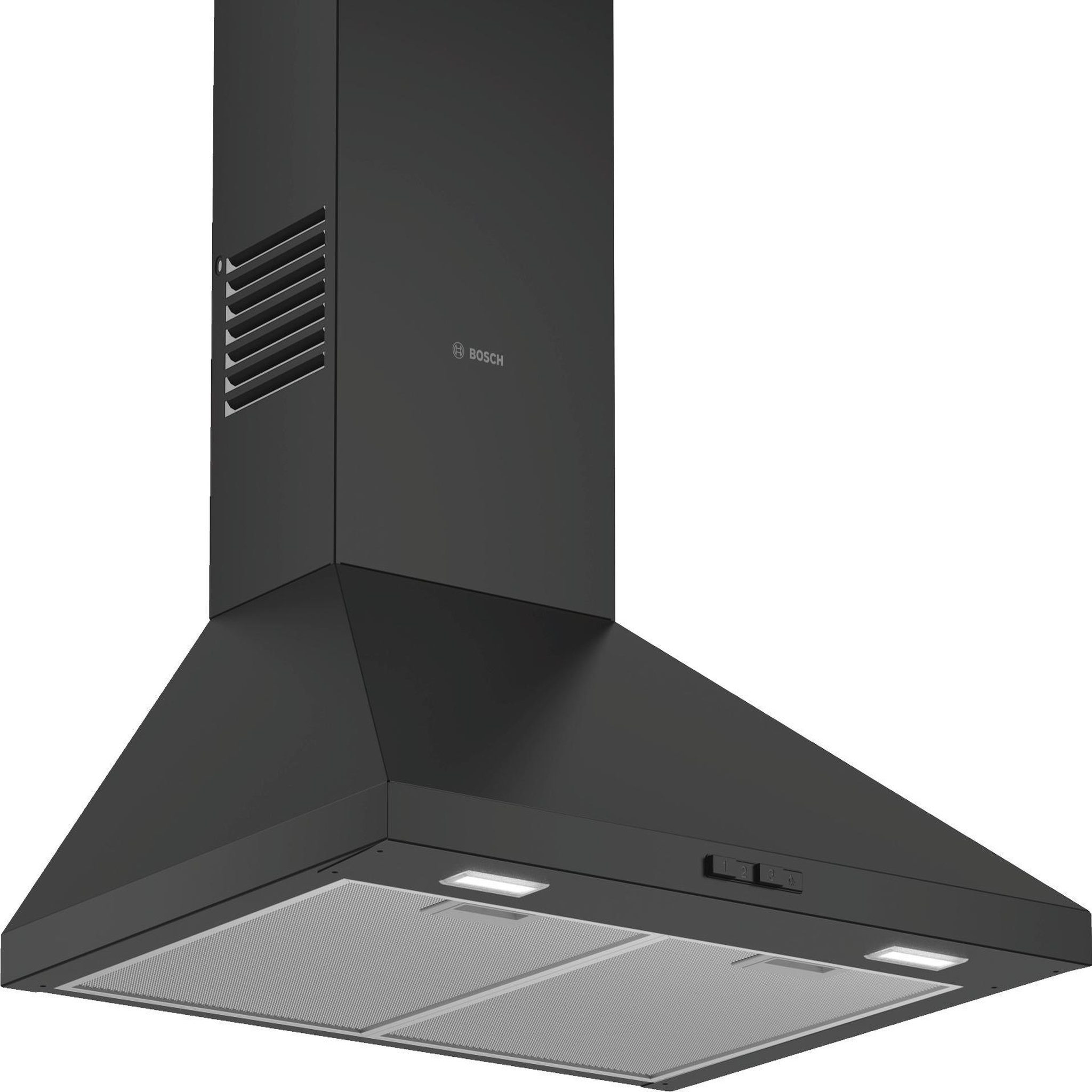 Voir la diapositive 1 : BOSCH Hotte décorative murale 60cm 360m3/h noir - dwp64bc60