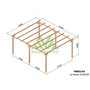 Voir la diapositive 2 : JARDIDECO Pergola massive en bois Le Havre 510 x 420 cm - Maderland