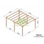 Voir la diapositive 2 : JARDIDECO Pergola massive en bois Le Havre 510 x 420 cm - Maderland