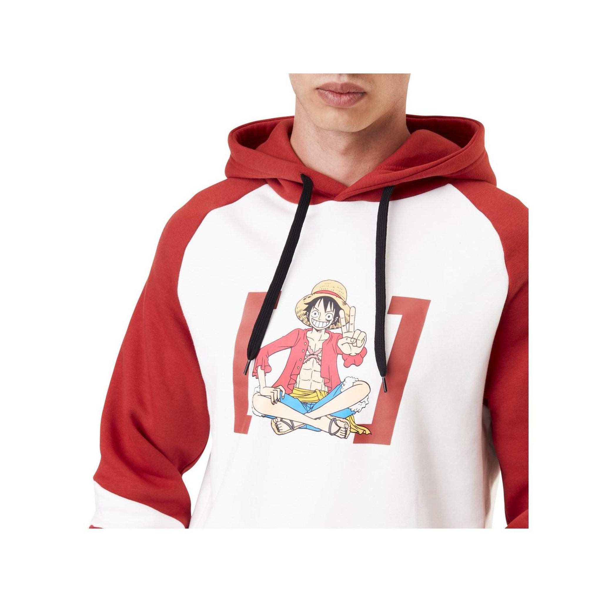 Voir la diapositive 2 : CAPSLAB Sweat à capuche homme One piece Luffy