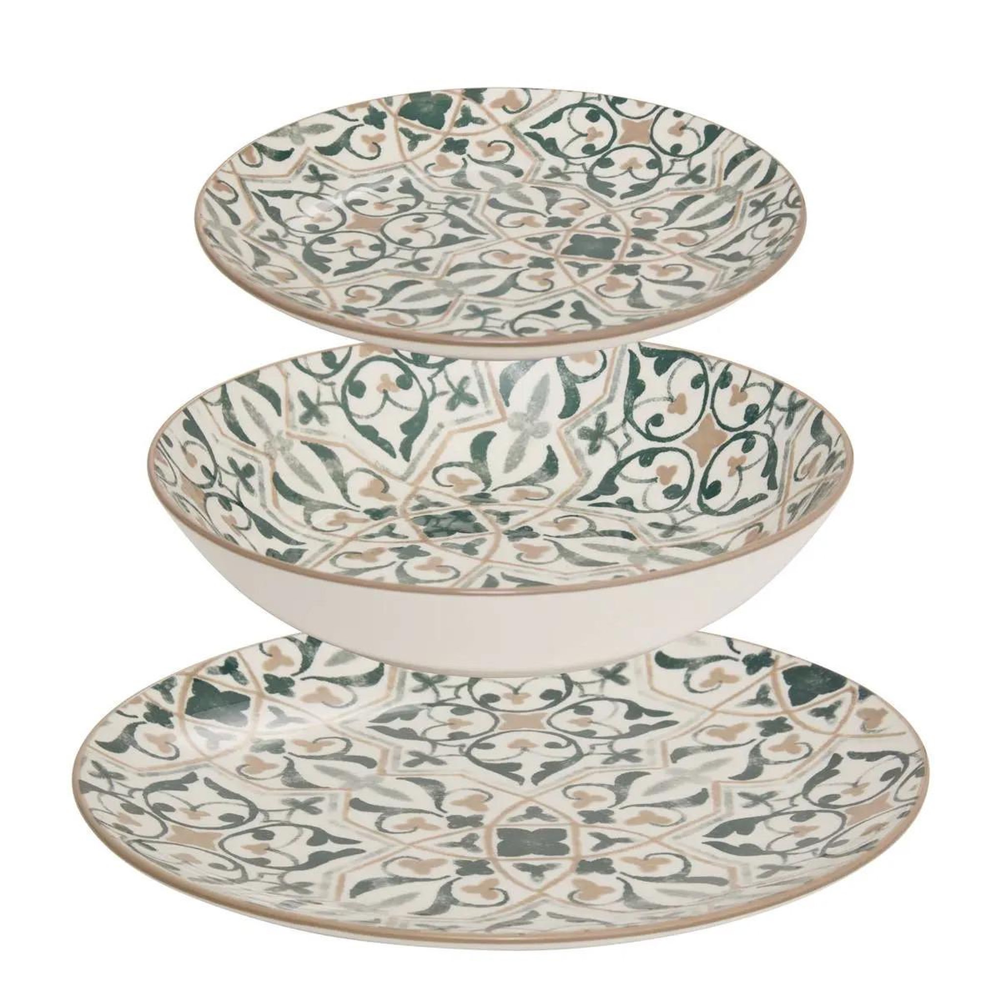 SECRET DE GOURMET Service de table 12 pièces  gaëlle  26cm multicolore