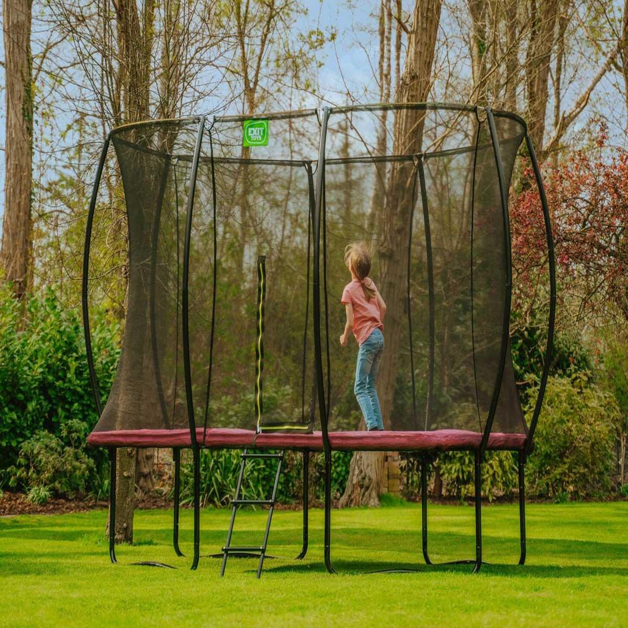 Voir la diapositive 4 : EXIT TOYS Trampoline Silhouette rectangulaire 214 x 305 cm Rose - Exit Toys