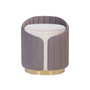 Voir la diapositive 2 : Paris Prix Tabouret Support Dorsal  Corvin  45cm Ivoire & Taupe
