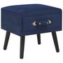 Voir la diapositive 1 : VIDAXL Table de chevet Bleu 40x35x40 cm Velours