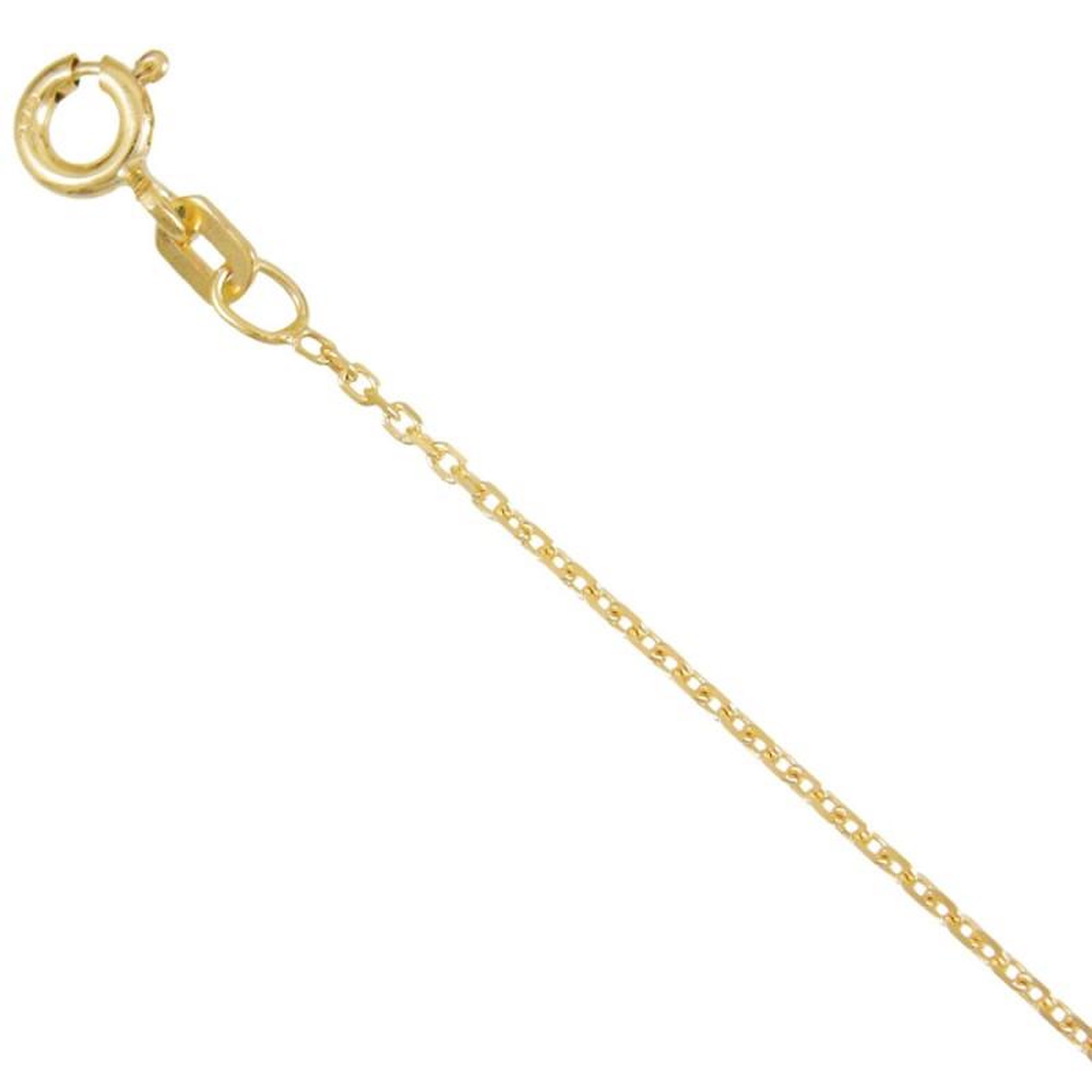 Voir la diapositive 2 : L'ATELIER D'AZUR Collier Chaine Or 18 Carats 750/000 Jaune Forçat Diamantée - Homme ou Femme