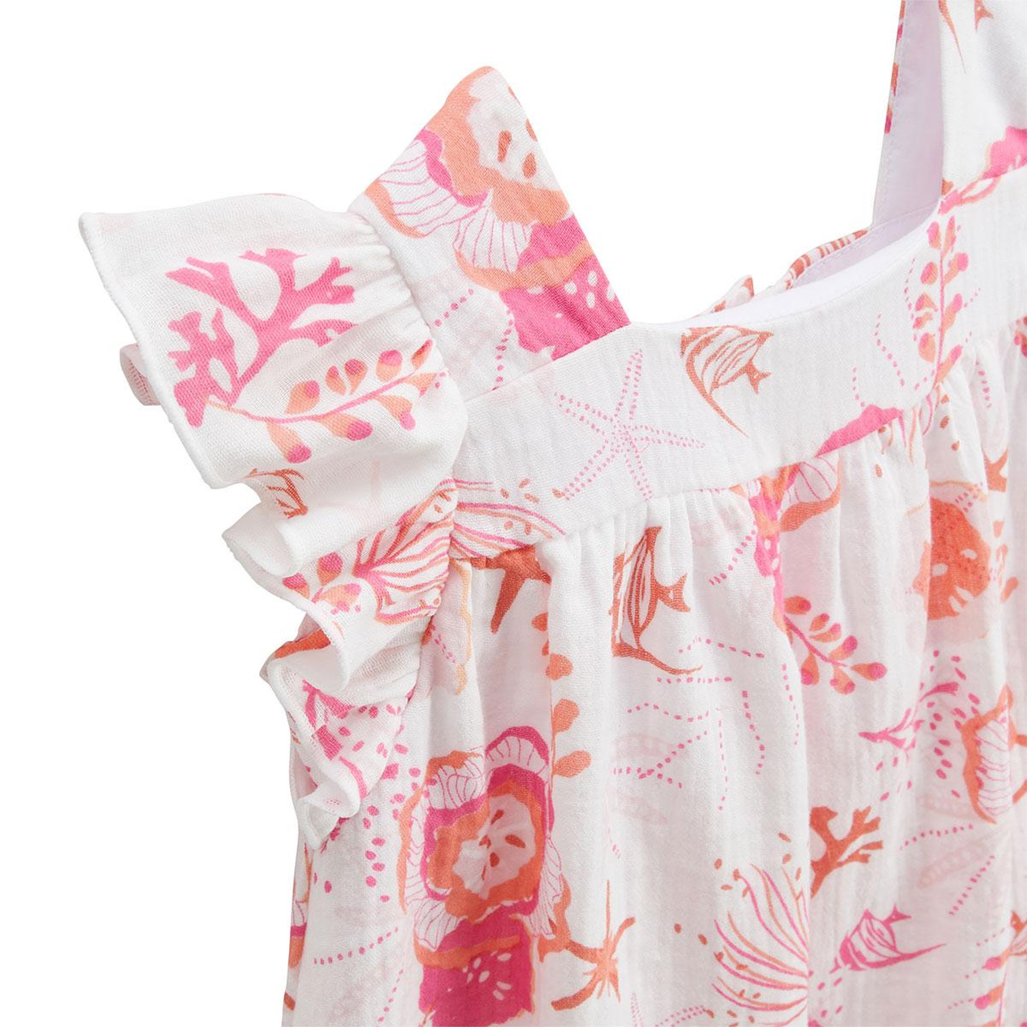 Voir la diapositive 3 : Petit Béguin Robe enfant en gaze de coton Bahamas