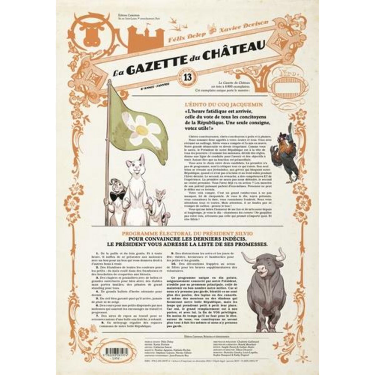 LE CHATEAU DES ANIMAUX : LA GAZETTE DU CHATEAU N° 13 , Delep Félix